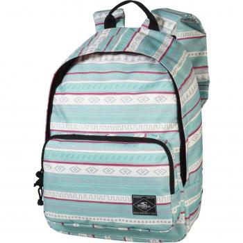 OŽNeill AC Coastline Backpack - Mochila, color verde con rayas blancas