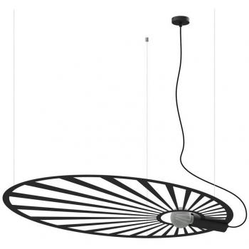 Lámpara Colgante Lehdet E27 Acero Negro 150cm
