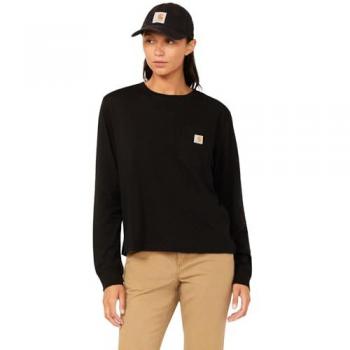 Camisa de manga larga para damas Carhartt Relaxed Fit Lightweight Pocket - Negro (S)