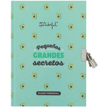 Diario personal Mr Wonderful - Pequeños grandes secretos, tamaño 21x2x14 cm