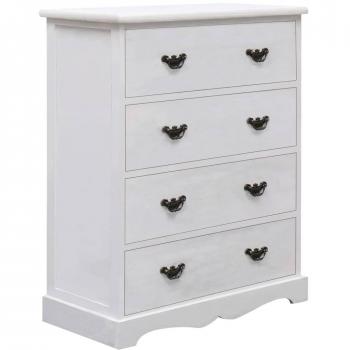 Cajonera de madera blanca 60x30x75 cm vidaXL