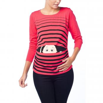 Ropa premamá Divertida y Adorable, Camiseta con Estampado, Regalo Durante el Embarazo - Manga Larga