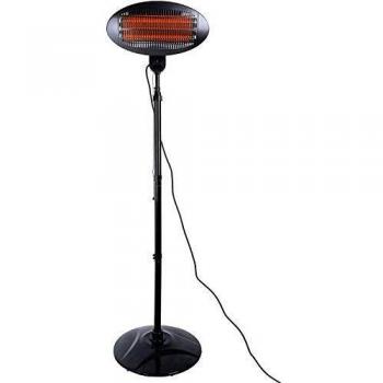 MaxxHome - Estufa de terraza regulable en altura con 3 niveles de calor hasta 2000 W - Estufa cambiadora de calor también ideal para balcón, terraza y jardín de invierno - 59 x 58 x 21 cm
