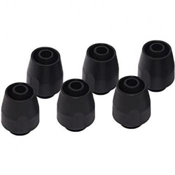 Conectores de Compresión Alphacool HF TPV - Rectos - Negros - Kit de 6 Piezas