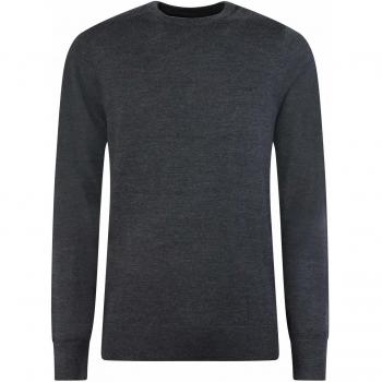 Calvin Klein - Jersey de Cuello Redondo, Color Gris Gris M