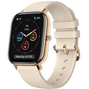 Amazfit , GTS Reloj Smartwactch Deportivo 14 Días Batería GPS Glonass Sensor Seguimiento Biol Unisex Adulto, Gold, 12.6 X 12.4 X 6 Cm
