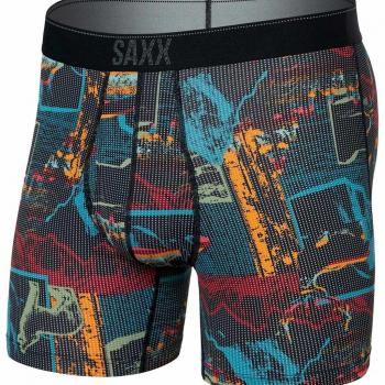 Saxx Quest Quick Dry Mesh Boxer Brief Fly Hombre Negro, Bóxer SAXX Quest Brief Fly Azul Rojo Naranja - S