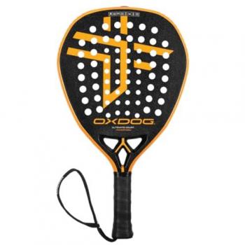 Pala de Pádel Oxdog Ultimate Court - Superficie Rugosa, Material Composite Ambas Caras, Forma Diamante, Nivel Intermedio, Peso 350-365 gr, Color Naranja