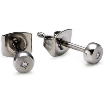 Aretes de Titanio Boccia 0537-01 con Diamante en Estuche Elegante