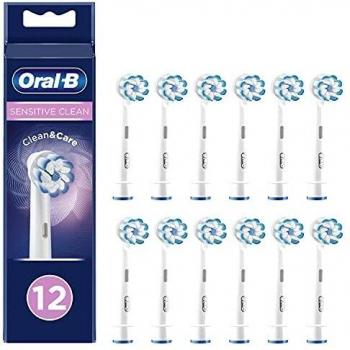 Oral-B Sensitive Clean Cabezales De Recambio, Pack De 12, Envase Reciclable, Apto para Tamaño Del Buzón