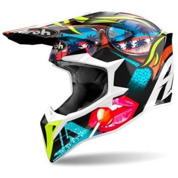 Airoh Casco de Cross Wraap Lollipop Multicolor XS