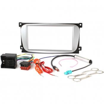 Water Mark 2DIN Radio de instalación de Juego para Ford C-Max, S-Max, Focus, Mondeo, Galaxy, Kuga – Plata