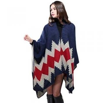 Cokar - Chal - capa - para mujer rojo Navyred Talla única