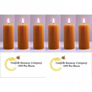 Norfolk Beeswax Company - 6 velas de cera natural pura