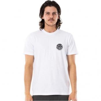 Camiseta Rip Curl Wettie Essential Sportswear de Manga Corta para Hombre en Blanco