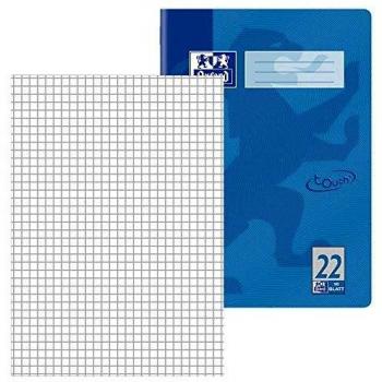 Cuaderno Oxford Touch A4, 16 hojas, raya 22, papel óptico 90g/m², azul claro