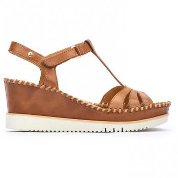 Sandalia Plana Pikolinos Aguadulce W3Z-1776 Color Nata, Sandalias cuña de piel AGUADULCE W3Z