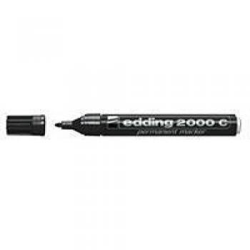 Marcador Permanente Edding 2000C Punta Conica Negra 1.5-3 mm Pack de 10