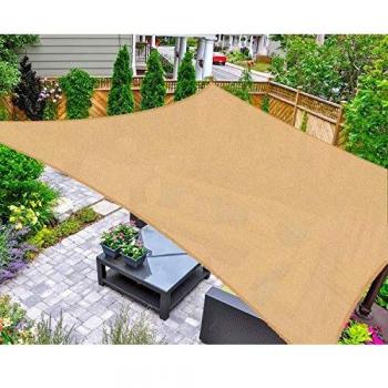 HAIKUS Toldo Vela Cuadrado 5x5 m, Vela de Sombra HDPE, Transpirable, Resistente y 95% Protección Rayos UV para Exterior, Jardín, Terrazas