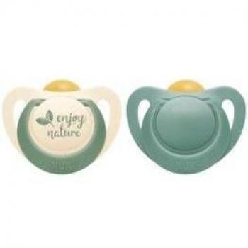 Nuk For Nature Chupete Silicona 0-6 Meses 2 Unidades