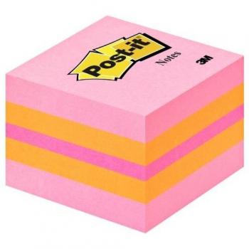 Post-It FT-5100-9173-7 - Notas adhesivas en minicubo, 51 x 51 mm, Color Amarillo/Naranja/Rojo