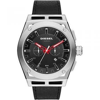 Reloj Diesel Mod. TIMEFRAME Resistente al Agua 10 ATM, Caja de 48 mm, Cuero, Cuarzo, Vidrio Mineral