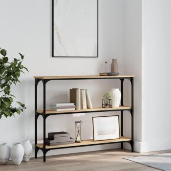 Mesa consola de madera multicapa roble Sonoma 100x22,5x75 cm Marrón