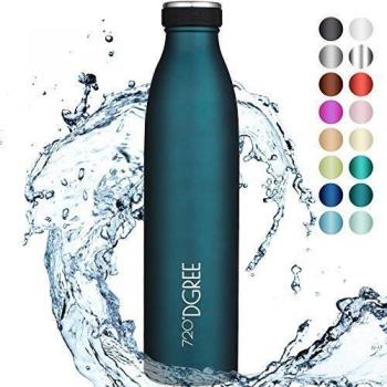 720°DGREE Botella Agua Acero Inoxidable “milkyBottle“ – 500ml - Sin BPA Free, Antigoteo y Prueba de Fugas - Frasco térmico, Cantimplora Aislada - Bebida con Gas, Deporte, Escuela, Gimnasio, Exteriore