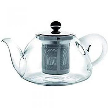 IBILI 621708 Kristall – Tetera Stove de Cristal Transparente con Filtro. 18 x 18 x 10 cm. 2 Piezas. 800 ml