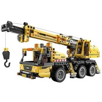 Camión Grúa Technic 658 Piezas - De Color Amarillo - Regalos para Niños y Niñas +8 Años (Deqube 927DE65005)