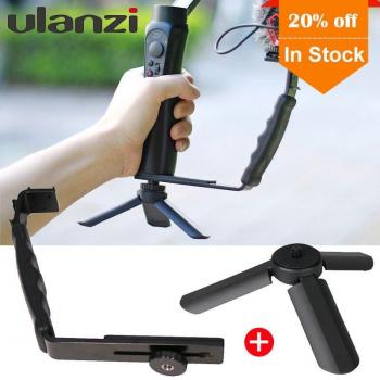 Mini Trípode 2 en 1 con Soporte en L y 2 Zapatas para Zhiyun Smooth Q4/DJI OM4/Feiyu Gimbal/Micrófono BY-MM1