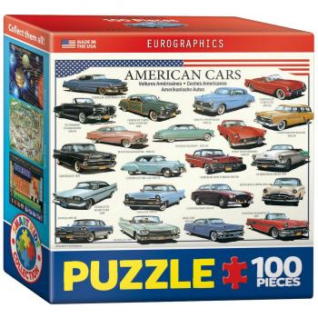 Rompecabezas Eurographics Coches Americanos de los Años 50 - 100 Piezas