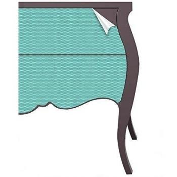 Línea Hogar Deco Pois Turquesa - Mini Rollo lmina autoadhesiva Ddeco, Decorativa, Anchura 45 cm x Longitud 2 m