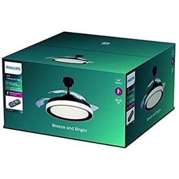 Philips Lighting Bliss - Ventilador de techo con luz LED y mando, 63W, motor DC