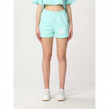 Pharmacy Industry Green Cotton Shorts - Female, Size M, Chic Design with Logo