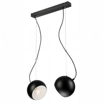 Lámpara de Suspensión Inez, Metal Negro, 79x45x17 cm
