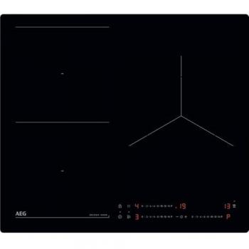 Placa de Inducción AEG TO63IQ0BIB, 60 cm, 3 Zonas de Cocción, FlexiPuente, Hob2Hood, PowerBoost y Pausa, Controles Deslizantes Independientes