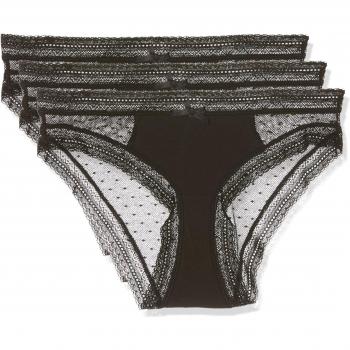 DIM Sexy Transparency Braguita, Mujer, 2, Negro