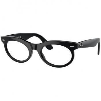 Ray-Ban RX2242V Wayfarer Oval 2000 Gafas Recetadas para Hombre Negras, Armazones para Hombre Negros, 53 Lentes Recetadas Para Hombre Negros