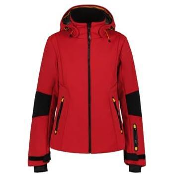Chaqueta Softshell Ecorse Rojo Icepeak para mujer con capucha, talla 36