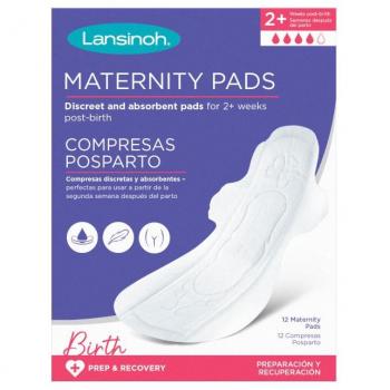Compresas Posparto Lansinoh Discretas y Absorbentes, 12 unidades, para uso después del parto, recomendadas a partir de 2 semanas