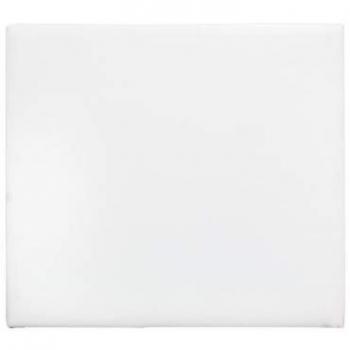 Cabecero tapizado de polipiel liso en color blanco de 90x80cm