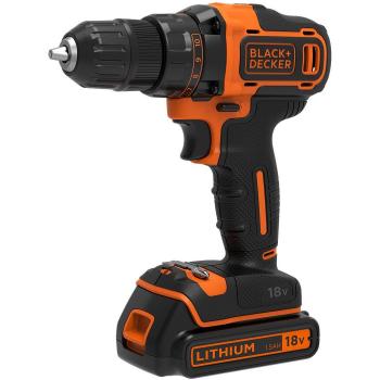 Taladro atornillador inalámbrico 18V 2 velocidades 40Nm con 2 baterías de 1,5Ah - Black & Decker BDCDD186B