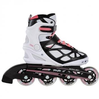 Patines en línea Playlife Uno 80 para mujer - Talla 40, ruedas de 80 mm, chasis de aluminio, cierre con hebilla y cordones, diseño ergonómico y ligero