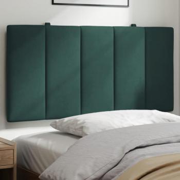 Cabecero de cama acolchado terciopelo verde oscuro 100 cm Vidaxl Verde
