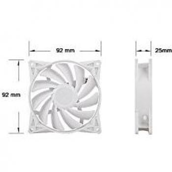 SilverStone SST-FM93 - Ventilador de refrigeración ajustable de 90mm para ordenador Serie FM, Alto flujo de aire, blanco