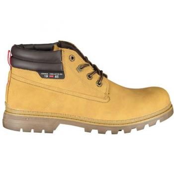 Carrera Chic Yellow Lace-Up Boots with Contrast Details - EU42/US9, Male, Size: 9 US