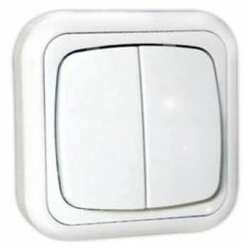 Doble Conmutador de Superficie 10A/250V - ELECTRO DH - DOBLE CONMUTADOR DE SUPERFICIE - 36.480/DC
