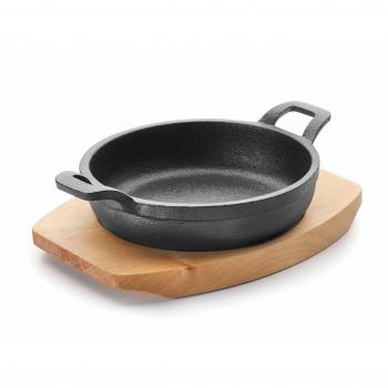 Lacor 25873 - Cacerola con base magma de 18 cm hierro fundido, color negro