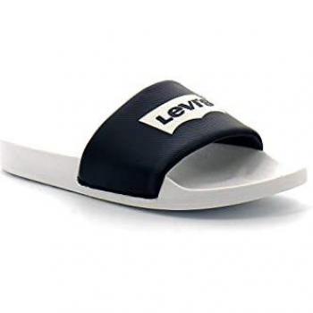 Levi's June Batwing, Sandalias Planas Hombre, Regular White, 39 EU